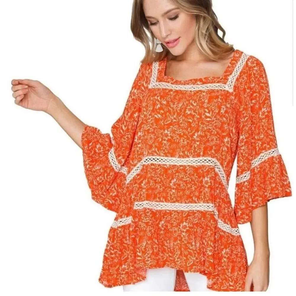 Sz S - Free People Talk About It Peasant‎ Shirt